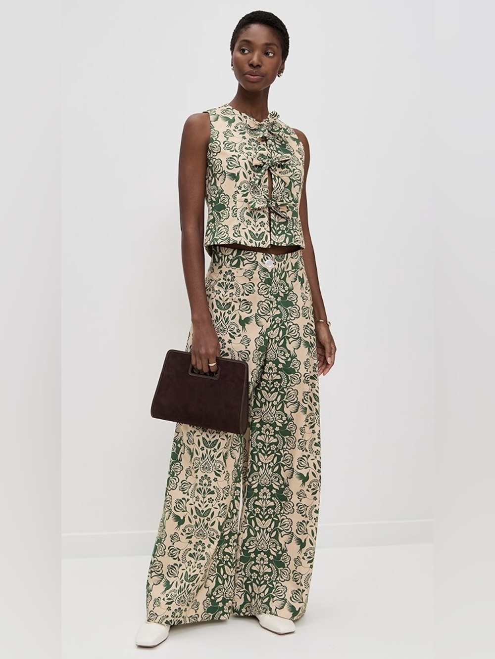 NWT The Lulo Project Printed Wide Leg Pants - Picture 2 of 4